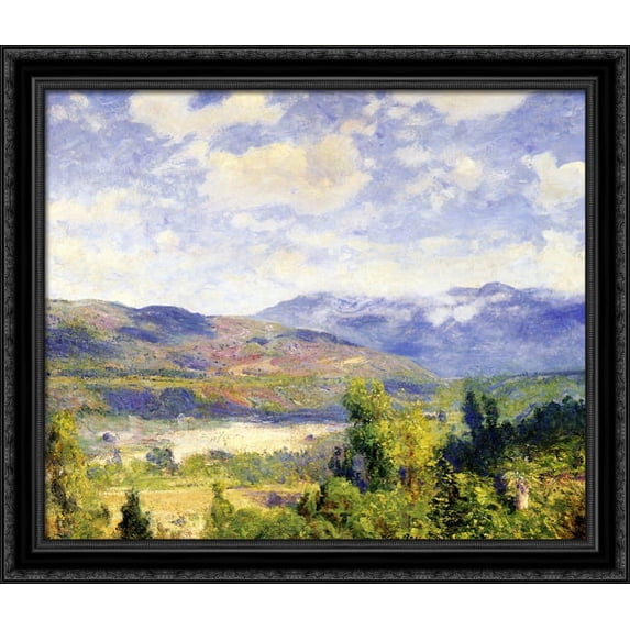 Arroyo Seco 32x28 Large Black Ornate Wood Framed Canvas Art by Guy Rose