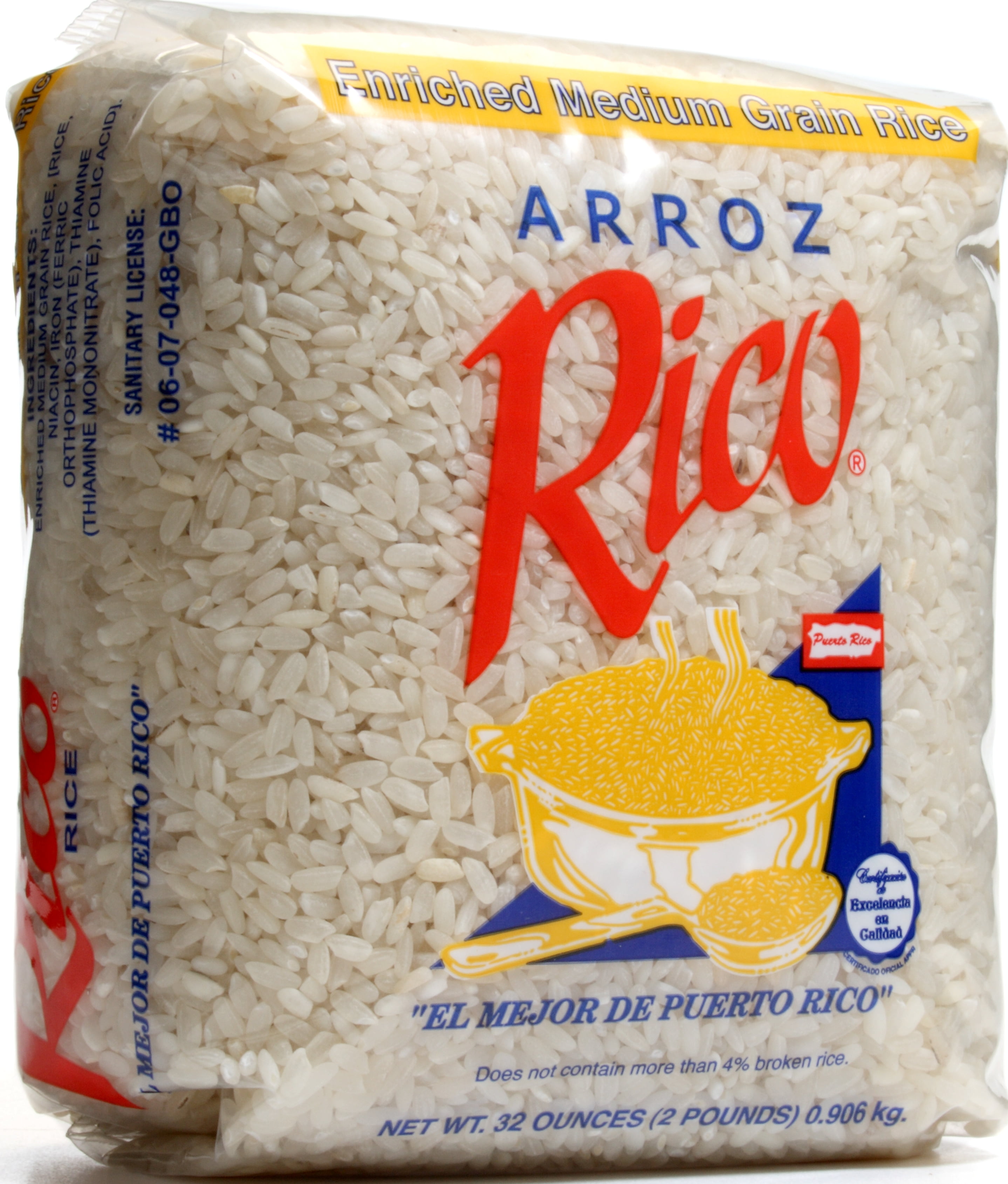 Arroz Rico Enriched Medium Grain Rice, 32.0 OZ - Walmart.com