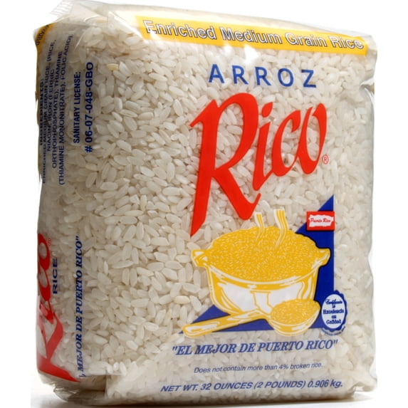 Walmart Rico Rice Arroz Rico Enriched Medium Grain Rice, 32.0 OZ - Walmart.com