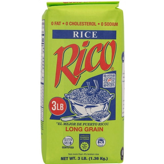 Arroz Rico Rico Enriched Rice, 3 lbs Panamerican Grain