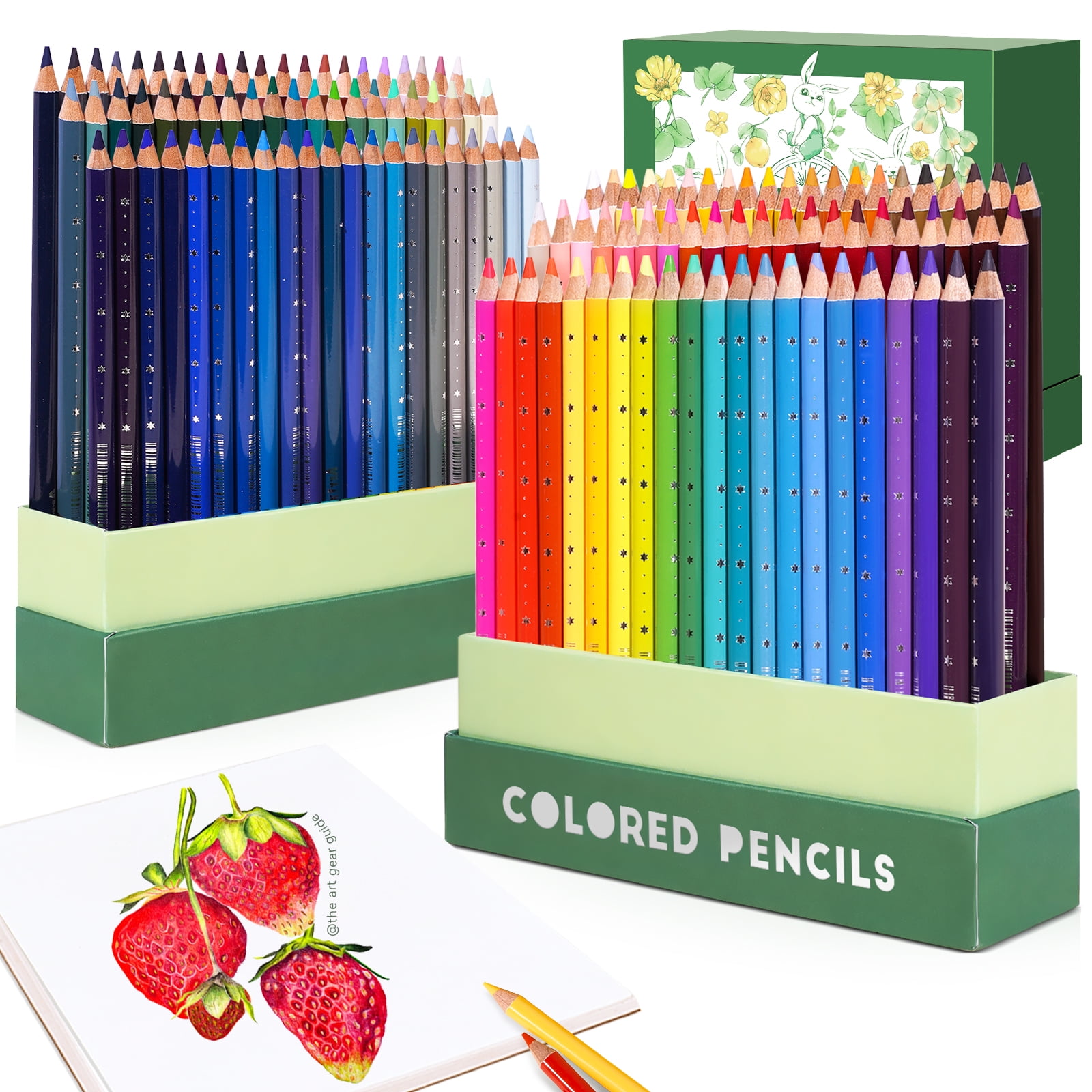 Arrtx 126 Colored Pencils for Adult Coloring, Premium Soft Core Colored Pencils Set for Drawing Blending Shading Sketching, Professional Coloring Pencils Art Supplies for Artists, Beginners, Teens