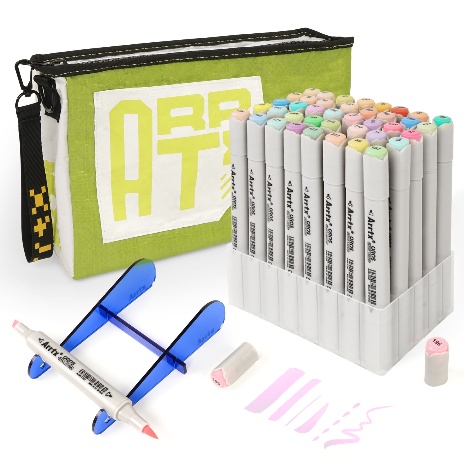 Arrtx Markers, Grayscale, ALP 32 Grey Colors Alcohol Markers with Dual  Tips, Permanent Artist Marker Pens for Anime Portrait Illustration Drawing  Coloring