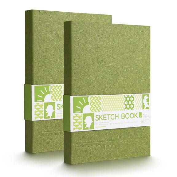 Arrtx Sketchbook, 8.3'' x 5.8'' 60 Sheets x 2, 90lb/180GSM, 100% Wood Pulp Drawing Paper Pad Art Paper for Artist, Students, Teens