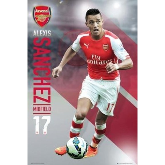 Arsenal Emirates Alexis Sanchez 17 2014-2015 Poster (24 x 36)