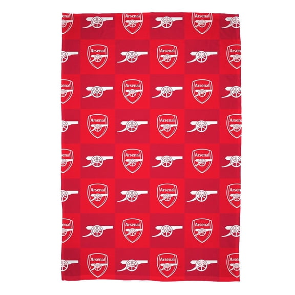 Arsenal FC Polyester Checkered Fleece Blanket