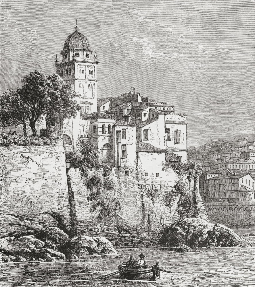 The Arsenal At Genoa Northern Italy In The Late 19Th Century From Italian Pictures By Rev Samuel Manning Published C1890 Canvas Art - Ken Welsh Design Pics (28 x 32)