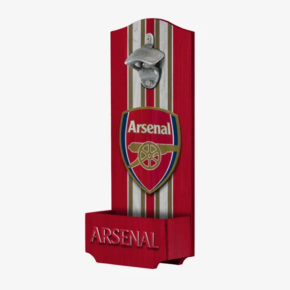 Arsenal - Wooden Bottlecap Opener with Cap Catcher Sign