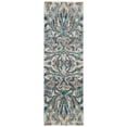 thumbnail image 1 of Arsene Abstract Ikat Print Rug, Crystal Teal/Taupe, 2ft - 7in x 8ft, Runner, 1 of 7