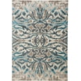 thumbnail image 1 of Arsene Abstract Ikat Print Rug, Crystal Teal/Taupe, 4ft-3in x 6ft-3in Accent Rug, 1 of 7