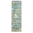 thumbnail image 1 of Arsene Distressed Medallion Rug, Capri Blue/Golden, 2ft - 7in x 8ft, Runner, 1 of 7