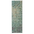 thumbnail image 1 of Arsene Textured Abstract Rug, Capri Blue/Yellow, 2ft - 7in x 8ft, Runner, 1 of 7