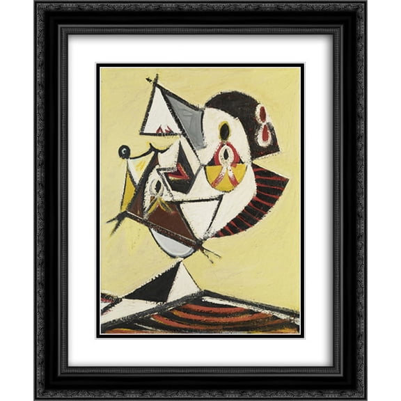 Arshile Gorky 2x Matted 20x24 Black Ornate Framed Art Print 'Portrait (Head)'