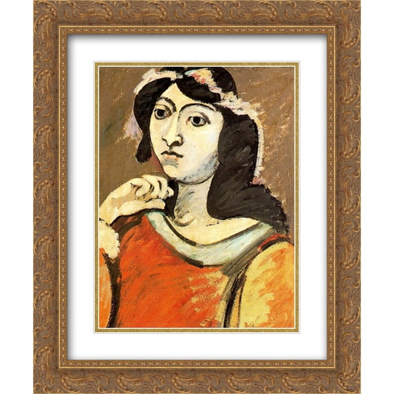 Arshile Gorky 2x Matted 20x24 Gold Ornate Framed Art Print 'Portrait of Ahko'