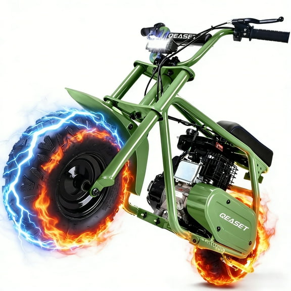 Arshin 99cc Gas Powered Mini Dirt Bike,High-Performance Off-Road Motorcycle Pit Bike for Teens & Adults,18 MPH Top Speed,Supports Up to 200 Lbs(Army Green)