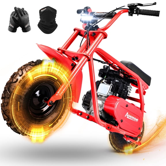 Arshin 99cc Gas Powered Mini Dirt Bike,High-Performance Off-Road Motorcycle Pit Bike for Teens & Adults,18 MPH Top Speed,Supports Up to 200 Lbs(Red)