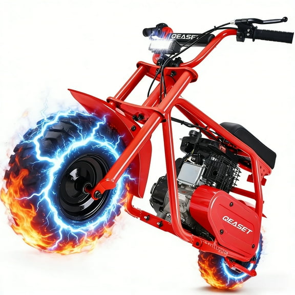 Arshin 99cc Gas Powered Mini Dirt Bike,High-Performance Off-Road Motorcycle Pit Bike for Teens & Adults,18 MPH Top Speed,Supports Up to 200 Lbs(Red)
