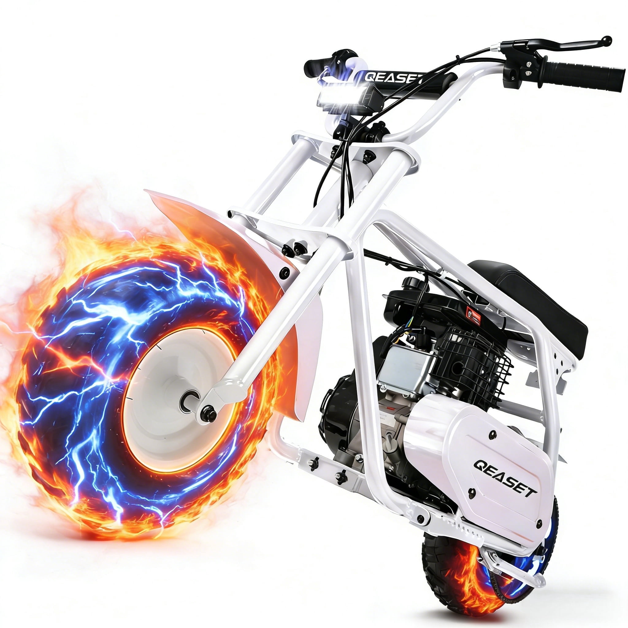 Arshin 99cc Gas Powered Mini Dirt Bike,High-Performance Off-Road Motorcycle Pit Bike for Teens & Adults,18 MPH Top Speed,Supports Up to 200 Lbs(White)
