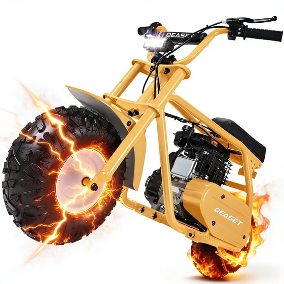 Arshin 99cc Gas Powered Mini Dirt Bike,High-Performance Off-Road Motorcycle Pit Bike for Teens & Adults,18 MPH Top Speed,Supports Up to 200 Lbs(Yellow)