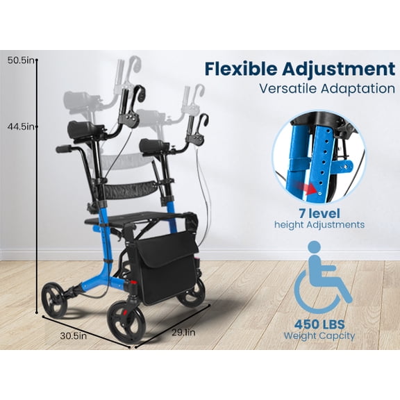 Arshin All Terrain Knee Scooter,Foldable Knee Walker for Foot Injuries,Adult Knee Scooter with 10" TPU Wheels,Compact Crutches Alternative,Silver