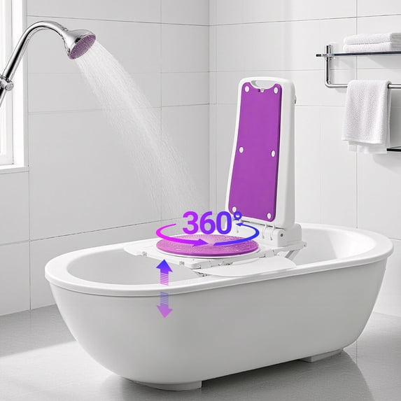 Arshin Electric Chair Lift, Stand Assist Device, Lifts to 20", 308 lbs Capacity,Purple