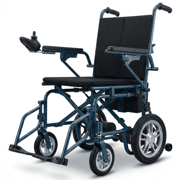 Arshin Electric Wheelchair,15+ Miles Long-Range(286LBS)Lightweight Portable Electric Wheelchair for Adults,Smart Motorized Mobility Scooter with 360°Joystick,Warranty,Blue