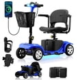 thumbnail image 1 of Arshin 4 Wheels Mobility Scooter with USB Port for Seniors,Electric Folding Wheelchair Device for Travel,Blue, 1 of 16