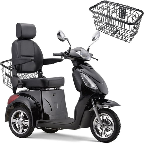 Arshin Large 3 Wheels Mobility Scooter,500 LBS Capacity for Seniors & Adults,Electric Powered Wheelchair Device