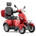 thumbnail image 1 of Arshin Upgrade Heavy Duty 4-Wheel Mobility Scooter for Seniors & Adults–500lbs Capacity,800W Motor,25-Mile Range,All-Terrain Fat Tires,Full LED Lighting & Remote Key(Red), 1 of 19