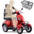 thumbnail image 1 of Arshin Upgrade Heavy Duty 4-Wheel Mobility Scooter for Seniors & Adults–500lbs Capacity,800W Motor,25-Mile Range,All-Terrain Fat Tires,Full LED Lighting & Remote Key(Red), 1 of 17