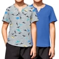thumbnail image 1 of Arshiner 2-Pack Boy's Henley Shirt Short Sleeve Cotton T-Shirt, 1 of 7