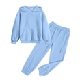 thumbnail image 1 of Arshiner Girls 2 Pieces Outfits Fall Tracksuit Sweatsuits Long Sleeve Hoodie Sweatshirts and Sweatpants with Pockets, 1 of 5