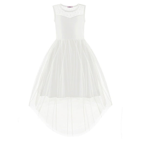 Arshiner Girls Tulle Dress Summer Formal First Communion Wedding Flower Party Sundress