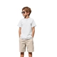 thumbnail image 1 of Arshiner Boy's 2 Pieces Cotton Linen Set Casual Henley Shirts Short Sleeve Beach Shorts Summer Outfits, 1 of 8