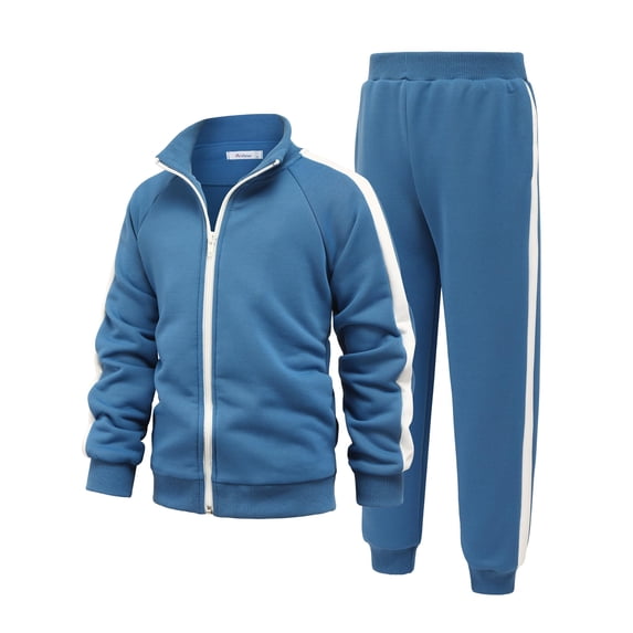 Arshiner Boy's Active Tracksuits Sets Full Zip Sports Jogging Suits Athletic Running 2 Piece Sweatsuits