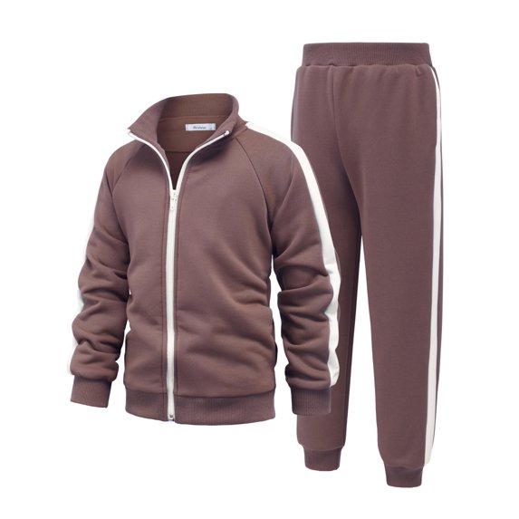 Arshiner Boy's Active Tracksuits Sets Full Zip Sports Jogging Suits Athletic Running 2 Piece Sweatsuits