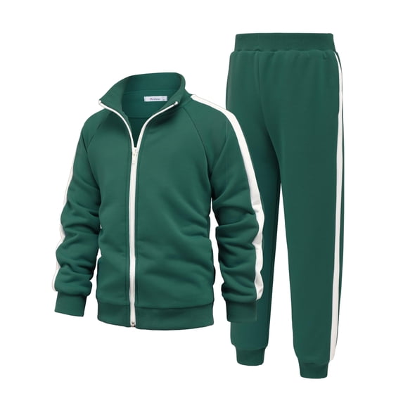 Arshiner Boy's Active Tracksuits Sets Full Zip Sports Jogging Suits Athletic Running 2 Piece Sweatsuits