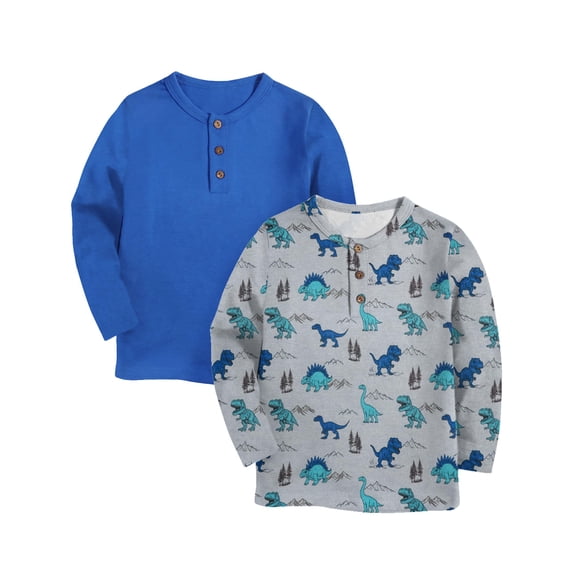 Arshiner Boy's Long Sleeve Henley T Shirts Colorful Casual Cotton Basic Fall Tee