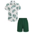 thumbnail image 1 of Arshiner Boys 2 Piece Outfits Hawaiian Shorts Sets Button Down Shirt and Shorts Summer Beach Clothes, 1 of 8