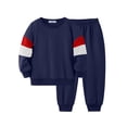thumbnail image 1 of Arshiner Boy Clothes 2 Piece Color Block Sweatshirt and Pants Set Fall Winter Outfit, 1 of 6
