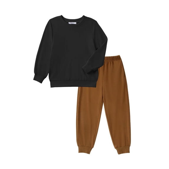 Arshiner Boys Camo Clothes 2 Piece Graphic Printed Sweatshirt and Pants Outfit Fall Winter Clothing Set