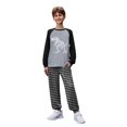 thumbnail image 1 of Arshiner Boys 2Pcs Contrast Raglan Sleeve Tops + Sweatpants Set Fall Winter Outfits for Kids, 1 of 5