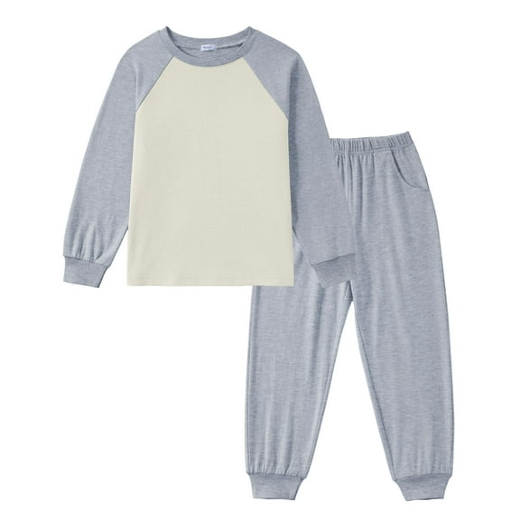 Arshiner Boys Clothes Contrast Raglan Sleeve Tops   Sweatpants Set 2Pcs Fall Winter Outfits for Kids