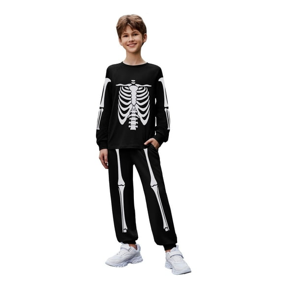 Arshiner Boys 2Pcs Contrast Raglan Sleeve Tops + Sweatpants Set Fall Winter Outfits for Kids