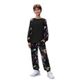 thumbnail image 1 of Arshiner Boys 2Pcs Contrast Raglan Sleeve Tops + Sweatpants Set Fall Winter Outfits for Kids, 1 of 7