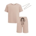 thumbnail image 1 of Arshiner Boys Drop Shoulder T-Shirt & Drawstring Waist Shorts Set Casual Summer Clothes, 1 of 6