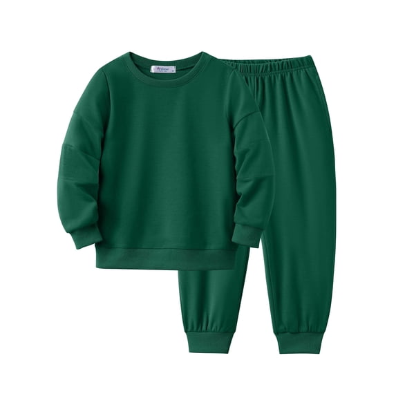 Arshiner Boy Clothes 2 Piece Color Block Sweatshirt and Pants Set Fall Winter Outfit