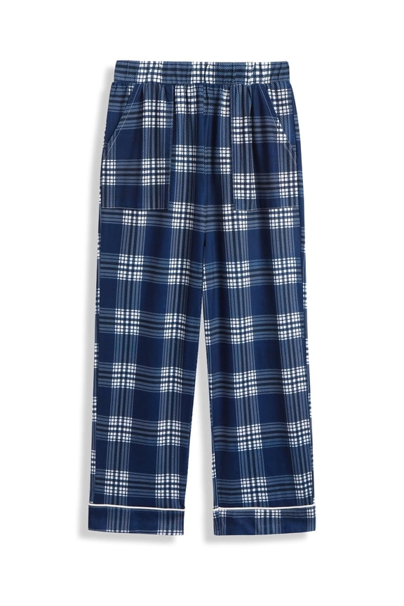 Boys Green Plaid Pajama Pants Soft Long PJ Bottoms Plaid Lounge Pants for Boys