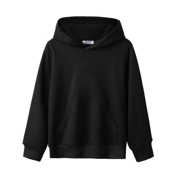 Arshiner Boys Hoodies Unisex Kids Soft Pullover Hooded Sweatshirt Classic Casual Hoodie for Girls Black 12-13 Years Black 130