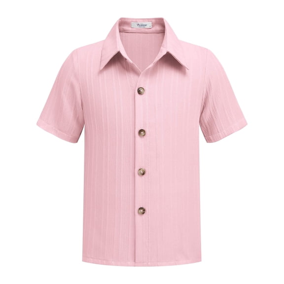 Arshiner Boys Light Blue Shirt Casual Button Down Shirt Summer Beach Tops 9-10 Years