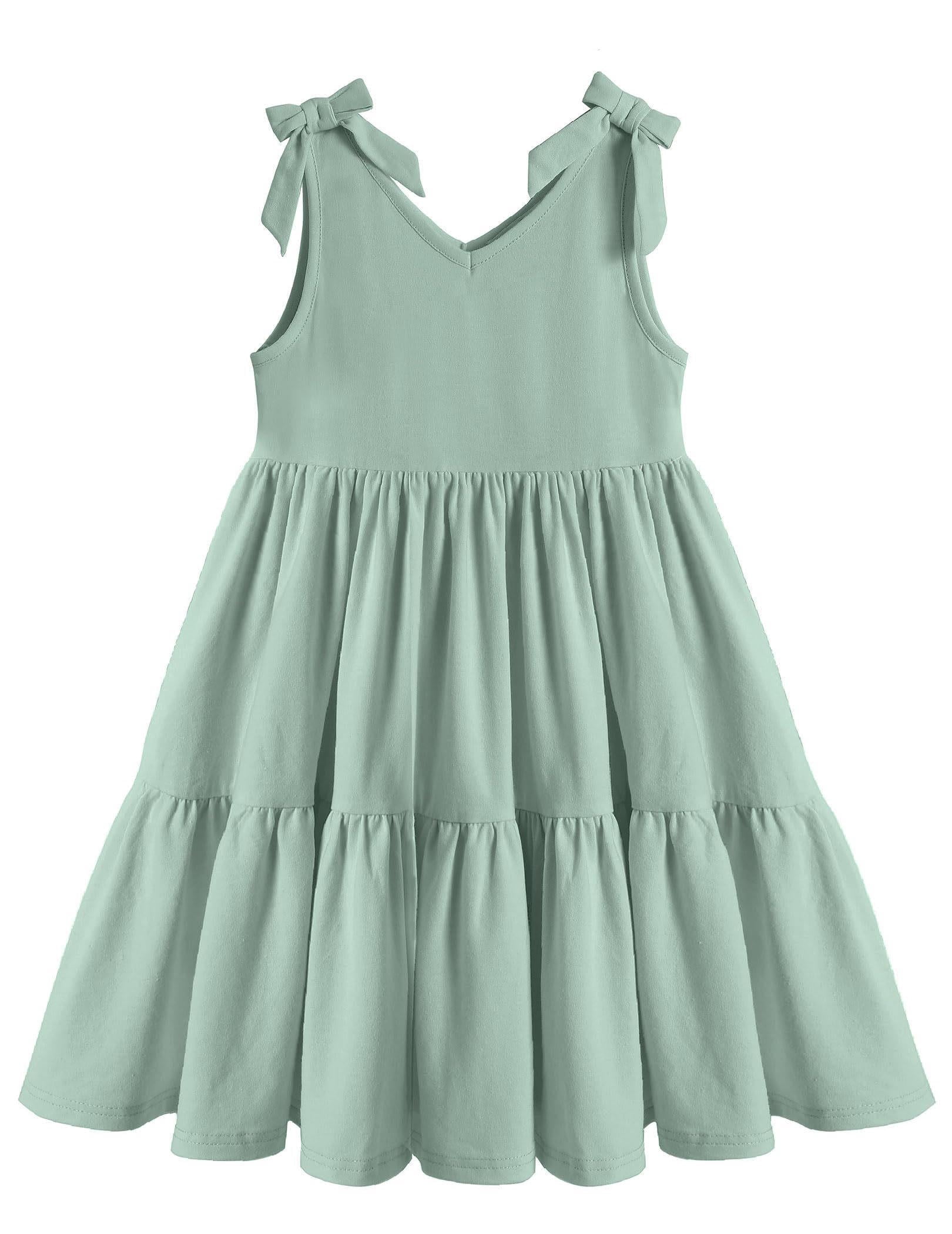 toddler sage green dress Sage Green Baby Long Sleeve Knee Length Girl Dress J060, Sage Green / 12M main image 0
